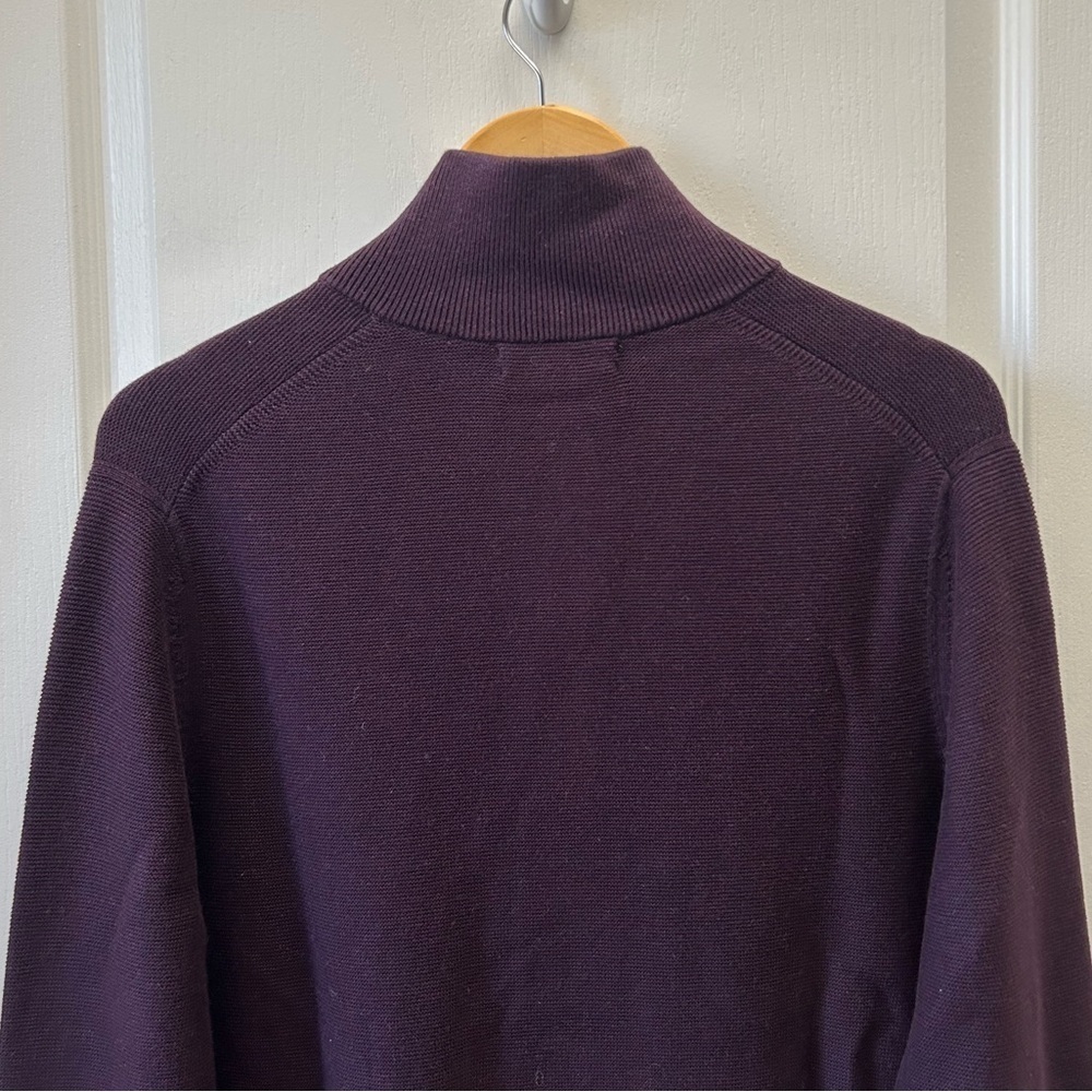 Banana Republic Men's Cotton Cardigan Sweater Jacket Maroon Size Medium NEW - Picture 9 of 15
